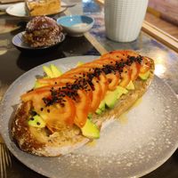 Avocado & tomato toast at La Tienda de Los Unicornios in Granada