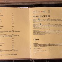 Menu  at La Tienda de Los Unicornios in Granada