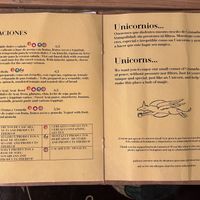 Menu  at La Tienda de Los Unicornios in Granada