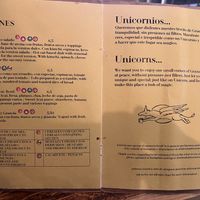 Menu  at La Tienda de Los Unicornios in Granada