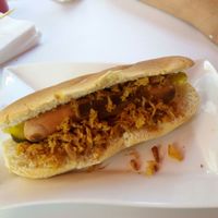 vegan hot dog at Terminal 3 in Castelldefels