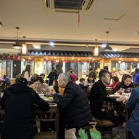 large buffet. busy at Qin Xin Vegetarian in Yiwu