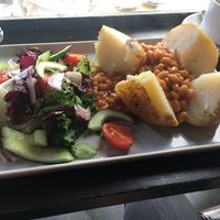 Jacked potato at Caffe Piazza in Alnwick