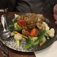 Pepper beef   at Vegie Mum in Fitzroy