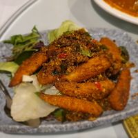 Spicy mock prawn at Vegie Mum in Fitzroy