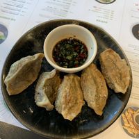 Vegan yasai gyosa (didn’t like it at all)  at Wagamama in Brighton