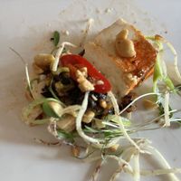 Cold tofu appetizer - amazing!!!   at Fat Choi in Toronto