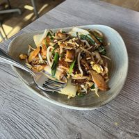 Rice rolls with seitan, mushrooms, bok choi  at Fat Choi in Toronto