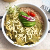 Chilaquiles  at Plantivora in Leon