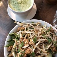 with matcha latte  at SLA - Amstelveenseweg in Amsterdam