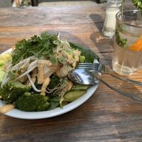 Spicy tofurama (:D) and homemade lemonade  at SLA - Amstelveenseweg in Amsterdam