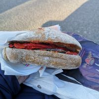 Vegan antipasti sandwich at Quicker's in Frankfurt