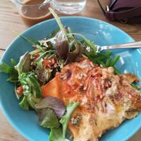 Vegan lasagna at Galleri Stenhallen Café in Borgholm