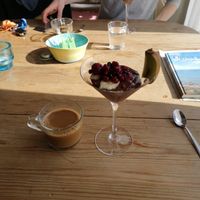 Chocolate mousse at Galleri Stenhallen Café in Borgholm