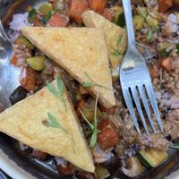 Tofu and rice   at Palm House in San Francisco