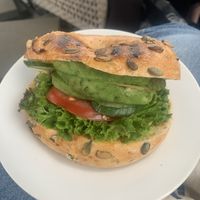 vegan bagel at Coffee Fellows - Checkpoint Charlie in Berlin