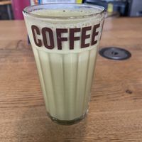 Matcha chai latte with soy milk  at Coffee Fellows - Checkpoint Charlie in Berlin