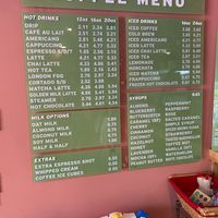 Menu at Ostara's Coffee House in West Cape May