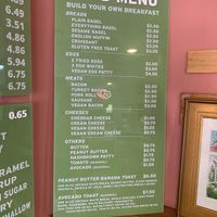 Menu at Ostara's Coffee House in West Cape May