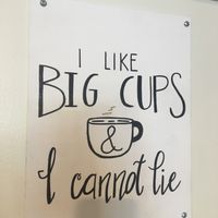 One of the cute signs from the cafe  at Ostara's Coffee House in West Cape May