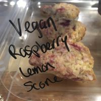 Vegan Raspberry Scones at Ostara's Coffee House in West Cape May