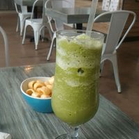 Soy matcha smoothie at Cafe Taiyaki 52 in Halifax
