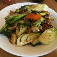 Spicy Family Tofu with Mixed Vegetables.  at Simply Ramen in Albany