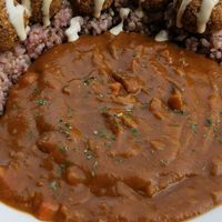 Curry with Falafel at Marugoto Vegan Dining Asakusa in Tokyo