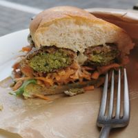 Falafel Sandwich at Marugoto Vegan Dining Asakusa in Tokyo