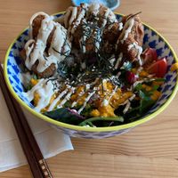 Soy nugget bowl   at Marugoto Vegan Dining Asakusa in Tokyo