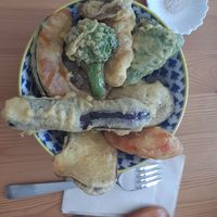 Japanese Tempura Ricebowl at Marugoto Vegan Dining Asakusa in Tokyo