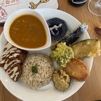 Rest of the lunch set (minus the salad, which came out first)  #Veganuary at Marugoto Vegan Dining Asakusa in Tokyo