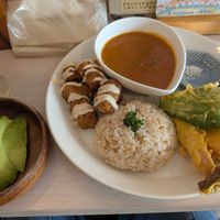 Lunch set at Marugoto Vegan Dining Asakusa in Tokyo