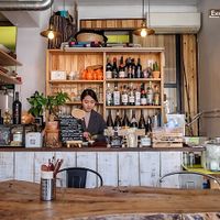 Inside Farm Cafe at Marugoto Vegan Dining Asakusa in Tokyo