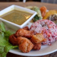 Fried nugget at Marugoto Vegan Dining Asakusa in Tokyo
