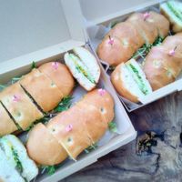 Avocado sandwich for takeaway at Marugoto Vegan Dining Asakusa in Tokyo