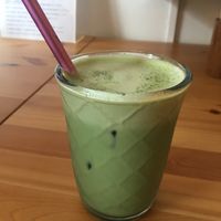 Matcha latte  at Marugoto Vegan Dining Asakusa in Tokyo