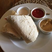 Falafel wrap at Cafe Botanika in St Petersburg