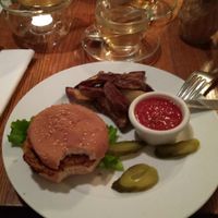 happy cow burger at Cafe Botanika in St Petersburg