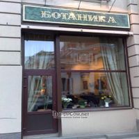 outside at Cafe Botanika in St Petersburg