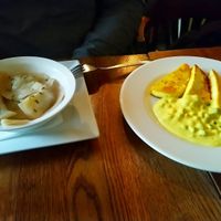 Potatoes Ravioli and farmer cheese at Cafe Botanika in St Petersburg