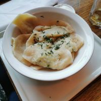 Vareniky (vegetarian) at Cafe Botanika in St Petersburg