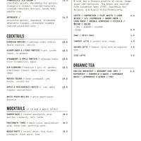 Menu page 2 at Rococo in St Kilda
