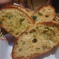 Garlic and herb bread at Rococo in St Kilda
