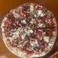 Vegetarian pizza was tasty. at Borruso's in Crows Nest