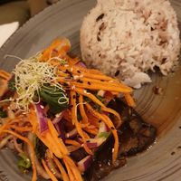 Grilled aubergine at Kapunka Vegan in Paris