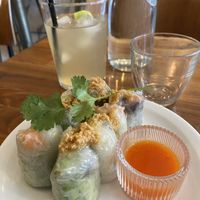 Summer rolls 9,- and homemade lemonade 5,50  at Kapunka Vegan in Paris