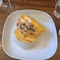 Mango and sticky rice  at Kapunka Vegan in Paris