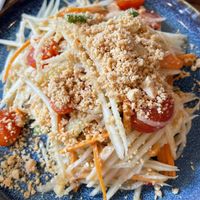 Green papaya salad  at Kapunka Vegan in Paris