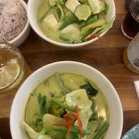 Thai Green curry with rice   at Kapunka Vegan in Paris